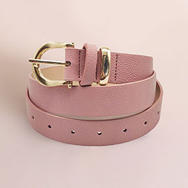 Solid Faux Leather Belt