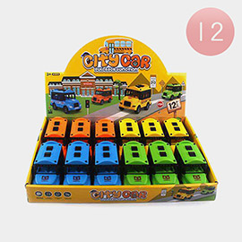 12PCS - City Car Pull Back Function Toys