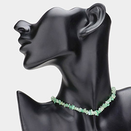 Semi Precious Stone Beaded Choker Necklace