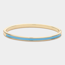 Thin Enamel Hinged Bangle Bracelet