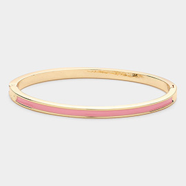 Thin Enamel Hinged Bangle Bracelet