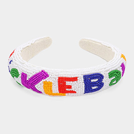 PickleBall Message Beaded Headband