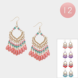 12Pairs - Bohemian Chandelier Earrings