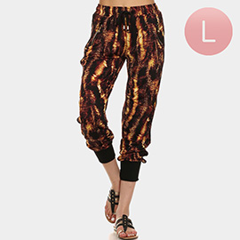 Large - Hot Gold Melt Printed Jogger Pants