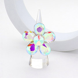 Flower Stone Cluster Stretch Ring