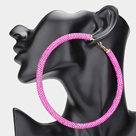 Oversized Bling Studded Hoop Earrings