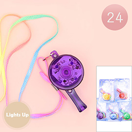 24PCS - Light Up Flashing Fashion Whistles