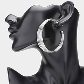 Metal Wire Stacked Hoop Earrings