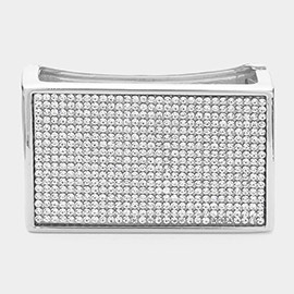 Stnoe Paved Rectangle Hinged Bracelet