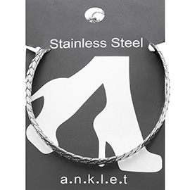 Stainless Steel Wheat Chain Anklet