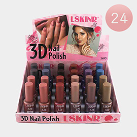 24PCS - 3D Nail Polish