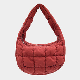 Quilted Puffer Shoulder Cloud Bag