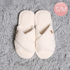 Solid Criss Cross Soft Home Indoor Floor Slippers