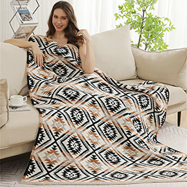 Tribal Geo Pattern Throw Blanket