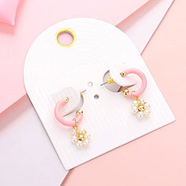 Pearl Flower Dangle Earrings