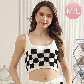 Medium/Large - Checkered Drop Tank Top