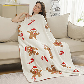 Gingerbread Man Throw Blanket