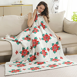 Poinsettia Throw Blanket