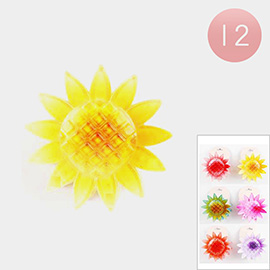 12PCS - Resin Sunflower Hair Claw Clips