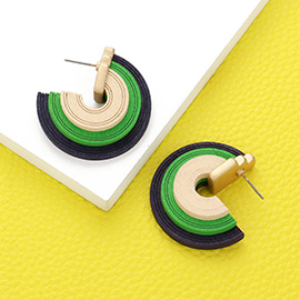 Abstract Hoop Round Earrings