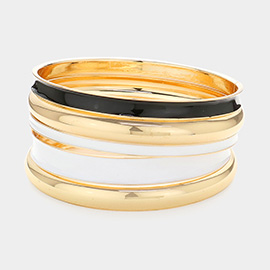 5PCS - Enamel Metal Multi Layered Bangle Bracelets