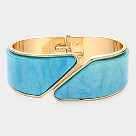 Sparkly Enamel Hinged Bangle Bracelet