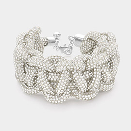 Bling Studded Chunky Evening Bracelet