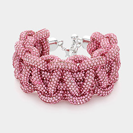 Bling Studded Chunky Evening Bracelet