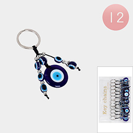 12PCS - Evil Eye Keychains