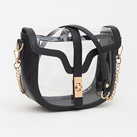 Clear Transparent Saddle Bag