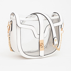 Clear Transparent Saddle Bag