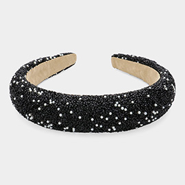 Stone Pearl Embellished Headband