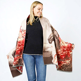 Horse Pashmina Scarf