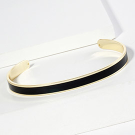 Gold Dipped Solid GAMEDAY Color Enamel Cuff Bracelet