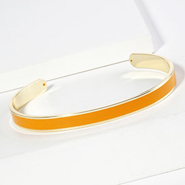 Gold Dipped Solid GAMEDAY Color Enamel Cuff Bracelet