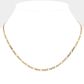 18K Gold Filled Hypoallergenic Metal Figaro Chain Necklace