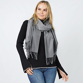 Reversible Solid Shawl Oblong Scarf