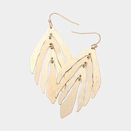 Metal Leaf Dangle Earrings