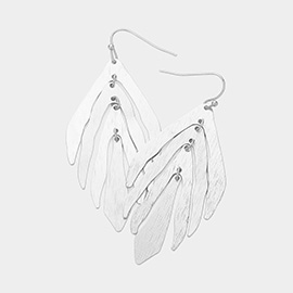 Metal Leaf Dangle Earrings