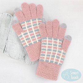 Cozy Colorblocked Smart Touch Gloves