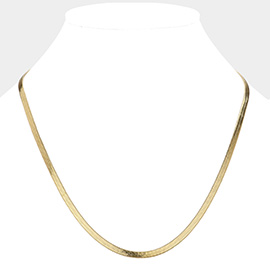 20 Inch, 5mm Stainless Steel Herringbone Chain Necklace