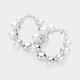 Pearl Cluster Wreath Earrings