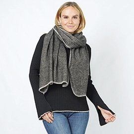 Lurex Woven Oblong Scarf/Shawl