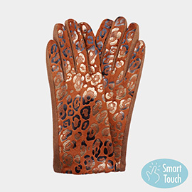 Leopard Pattern Smart Touch Gloves