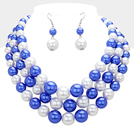 3Row Strand Pearl Necklace