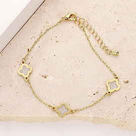 Quatrefoil Pointed Station Bracelet