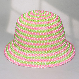 Pearl Embellished Bucket Hat