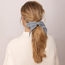 Knit Bow Hair Barrette