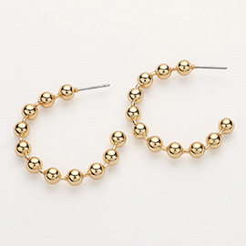 Gold Dipped Bubble Hoop Earrings