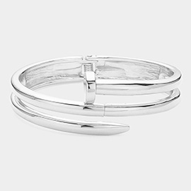 Metal Nail Hinged Bangle Bracelet